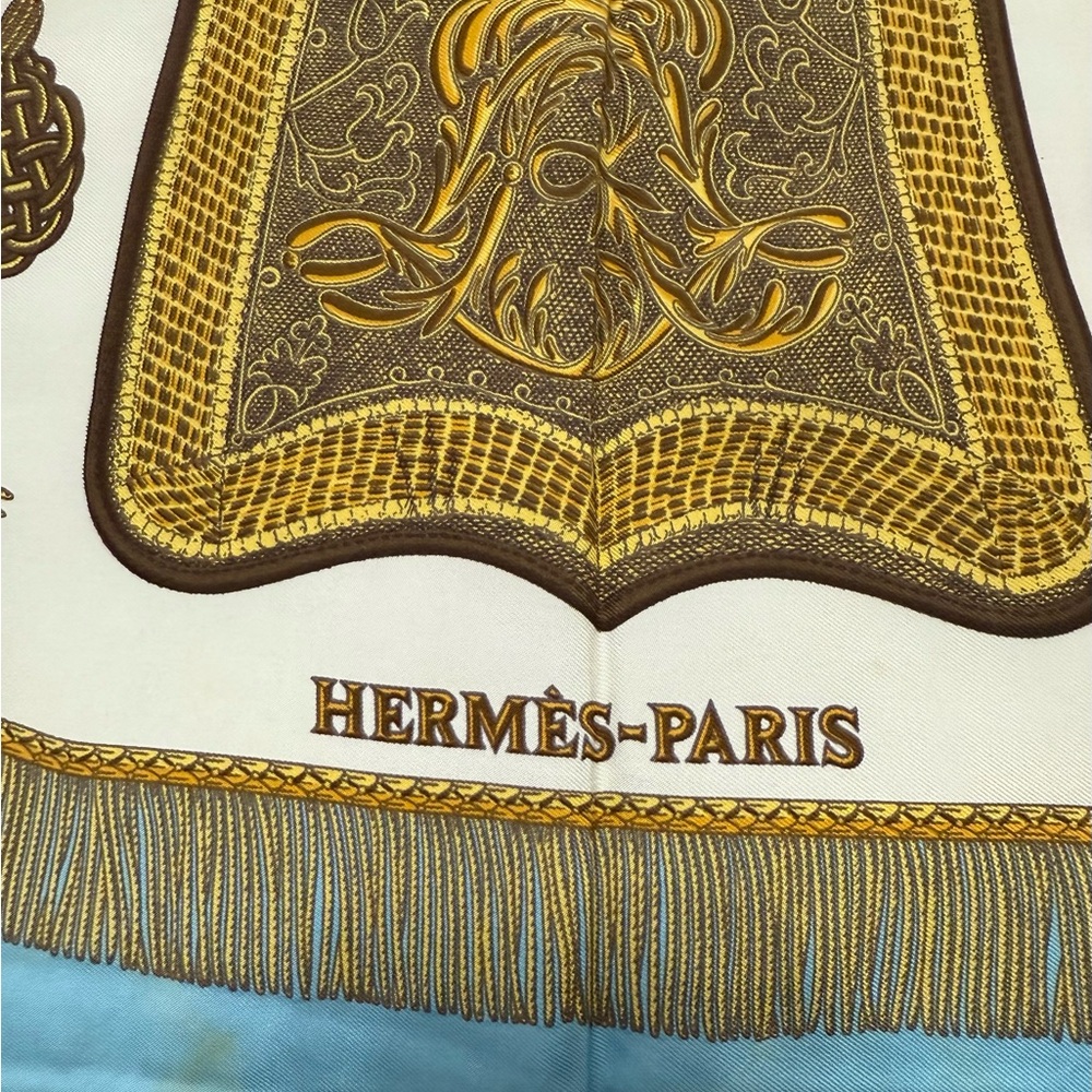 Hermes Poste and Cavalerie silk scarf - Picture 3 of 8